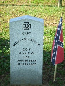 Hanover County grave site of 9th Virginia Cavalry's Captain William Latane