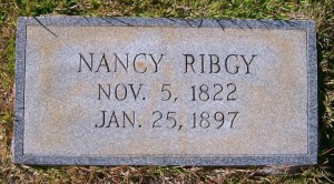 Nancy Rigby headstone – wife of John Rigby, 35th Georgia Infantry Regiment. See link below for image credit.